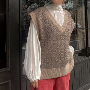 Vest/Gilet Jacquard Sweater Vest