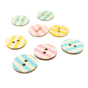 Material Wooden Buttons Border M 2-colors