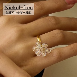 Gold-Based Ring Pearl Rings Jewelry Clear Made in Japan