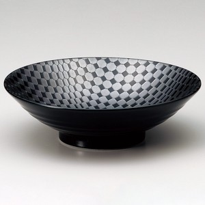 Donburi Bowl Porcelain Checkered Made in Japan