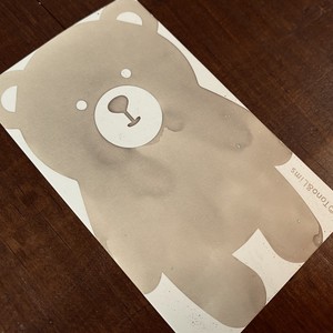 ぬりたくり絵インクカード（とのりむ編）Just Ink-it Minicard(tonolim-bear)