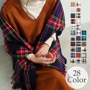Stole Large Size Scarf Check Stole Autumn/Winter 2023
