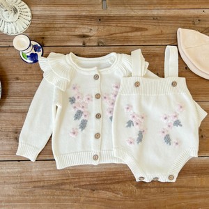 Baby Dress/Romper Little Girls Flower Coverall Cardigan Sweater Rompers Kids