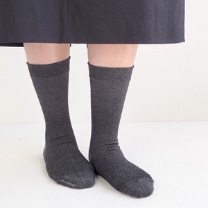 Crew Socks Antibacterial Finishing Anti-Odor Plain Color Socks Made in Japan Autumn/Winter