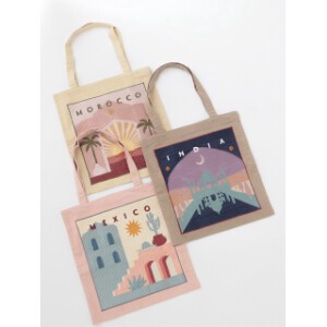 Tote Bag Bird Embroidered M