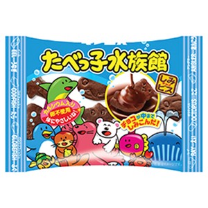 【お菓子】『たべっ子水族館　25g 　1箱上代￥50×10袋入』＜チョコ味＞