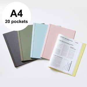 COLOR SELECTION Series Clear File PATANTO A4 20 pockets