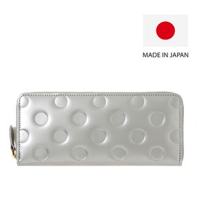 Long Wallet Slim SARAI Genuine Leather Polka Dot Made in Japan