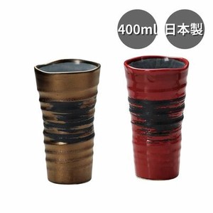 刷毛目ビールカップ(2色) 400ml 日本製 陶器