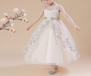 Kids' Formal Dress Pudding Sleeveless One-piece Dress