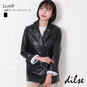 Jacket Stripe black Genuine Leather Ladies' Popular Seller