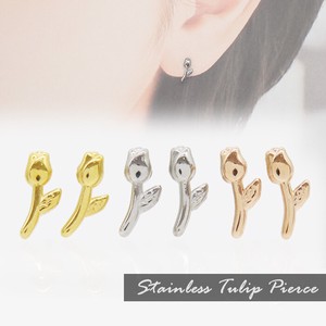 Pierced Earringss Stainless Steel Tulips