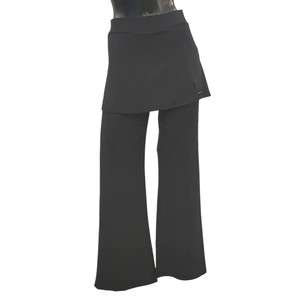 【定番ステージ衣装】普段使いにも〇　シンプル　スカート付きパンツ　黒　オールシーズン　3サイズ展開