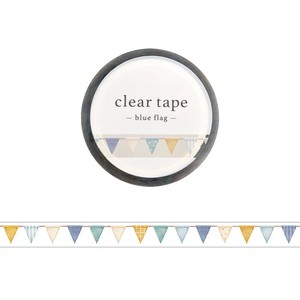 Washi Tape Blue Tape Flag M Clear