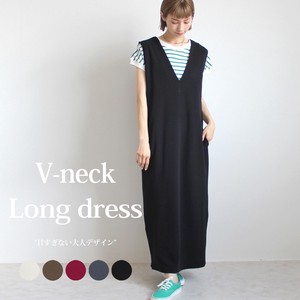 Casual Dress Spring/Summer V-Neck One-piece Dress Jumper Skirt Autumn/Winter