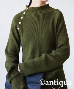 Antiqua Sweater/Knitwear Bottle Neck Knitted Tops Buttons Ladies' Autumn/Winter