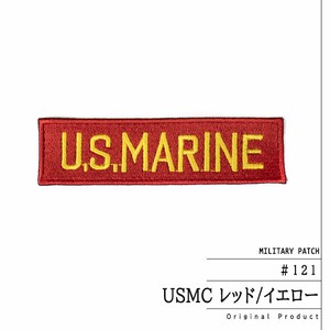 #121 レター USMC レッド/イエロー 刺繍