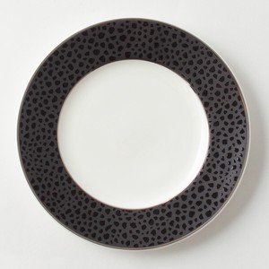 [NIKKO/WATER DROP BLACK] プレート15cm パン皿 プチケーキ皿 水の雫 食洗器対応 陶磁器 日本製