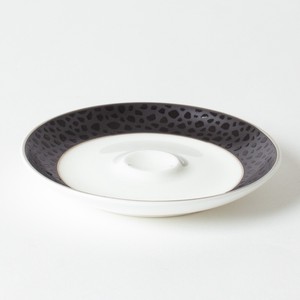 [NIKKO/WATER DROP BLACK] デミタスソーサー 10.5cm 水の雫 食洗器対応 陶磁器 日本製