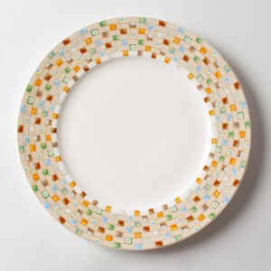 Plate 27.5cm Main Dish Tile Colorful Dishwasher Safe Made in Japan