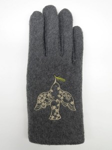 Gloves Feather Embroidered