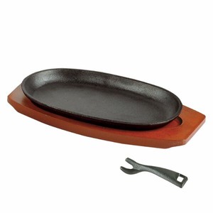 テーブルウェア スプラウト 鉄鋳物製ステーキ皿 小判型 23×13cm (1) パール金属