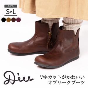 【新着】【Diu 321D4614】レザーショートブーツ 本革 レディース 革靴 シューズ