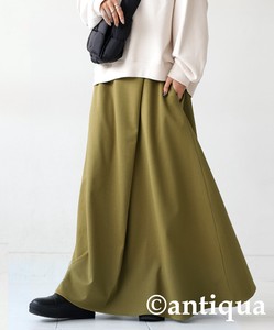 Antiqua Skirt Plain Color Ponch Skirt Bottoms Long Ladies'