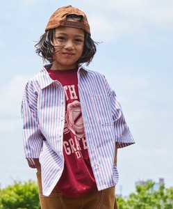 Kids' Short Sleeve Shirt/Blouse Stripe