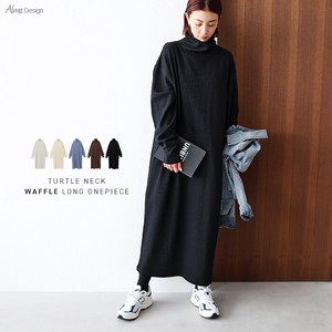 Casual Dress Long Sleeves T-Shirt Turtle Neck One-piece Dress