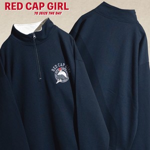【SPECIAL PRICE】RED CAP GIRL 裏毛 胸刺繍 ハーフジップ