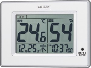 CITIZEN 高精度 温度 湿度 計 デジタル 置き 掛け 兼用 カレンダー 時計 機能 付