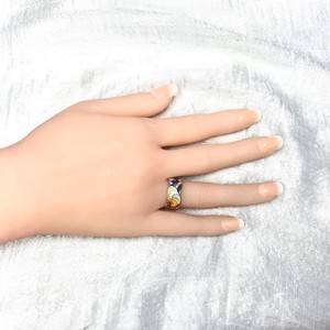 Silver-Based Pearl/Moon Stone Ring Colorful Bijoux Rings Rhinestone