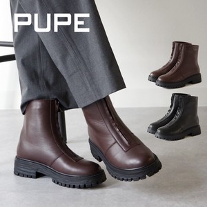 【PUPE】フロントジップショートブーツ