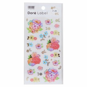 【シール】Dore Label 箔モチーフ ブーケ