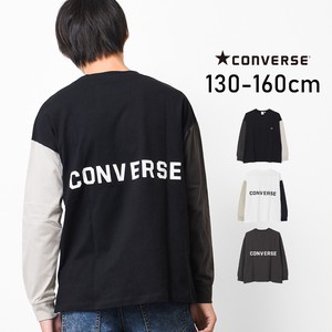 Kids' 3/4 Sleeve T-shirt CONVERSE Large Silhouette Pocket Boy Cut-and-sew