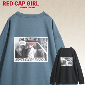 【SPECIAL PRICE】RED CAP GIRLシルクタッチダンボールニット バック転写クルーネック