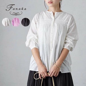 Button Shirt/Blouse Leaver Lace Pintucked Fanaka 2-way