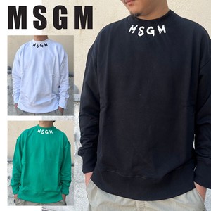 MSGM メンズ スウェット BLACK/WHITE/GREEN エムエスジーエム