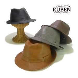 【年間品】Rubenエコレザーハット（中折）　ヤング帽子
