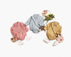 Baby Dress/Romper Plaid Rompers Spring Kids