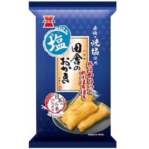 岩塚製菓 田舎のおかき 塩味 8本 x12【米菓】