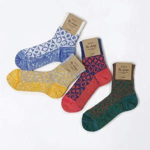 Ankle Socks Jacquard Socks Organic Cotton Made in Japan