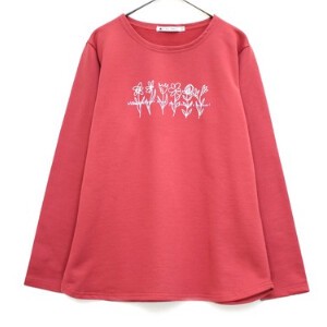 日本製　お花プリントのロンT 長袖Tシャツ　137506