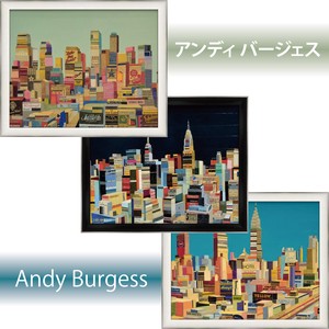 アンディ バージェス　アートフレーム【イギリス男作家】アメリカン・都会・風景画＜樹脂フレーム＞