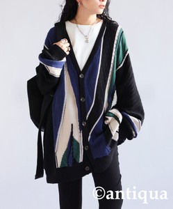 Antiqua Cardigan Knitted Long Sleeves Tops Cardigan Sweater Ladies' Autumn/Winter