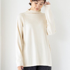 Sweater/Knitwear Pullover Bottle Neck Organic Cotton