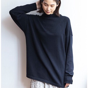 Sweater/Knitwear Pullover Bottle Neck black Cotton