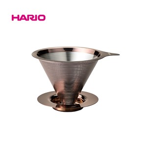 2023新色『HARIO』ダブルメッシュメタルドリッパー ピンクゴールド DMD-02-PGD  （ハリオ）