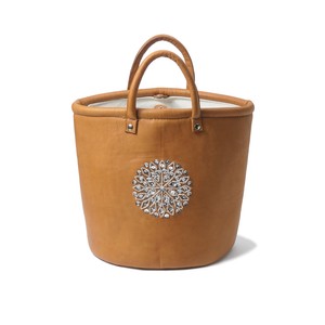 Tote Bag Brown Leather Basket